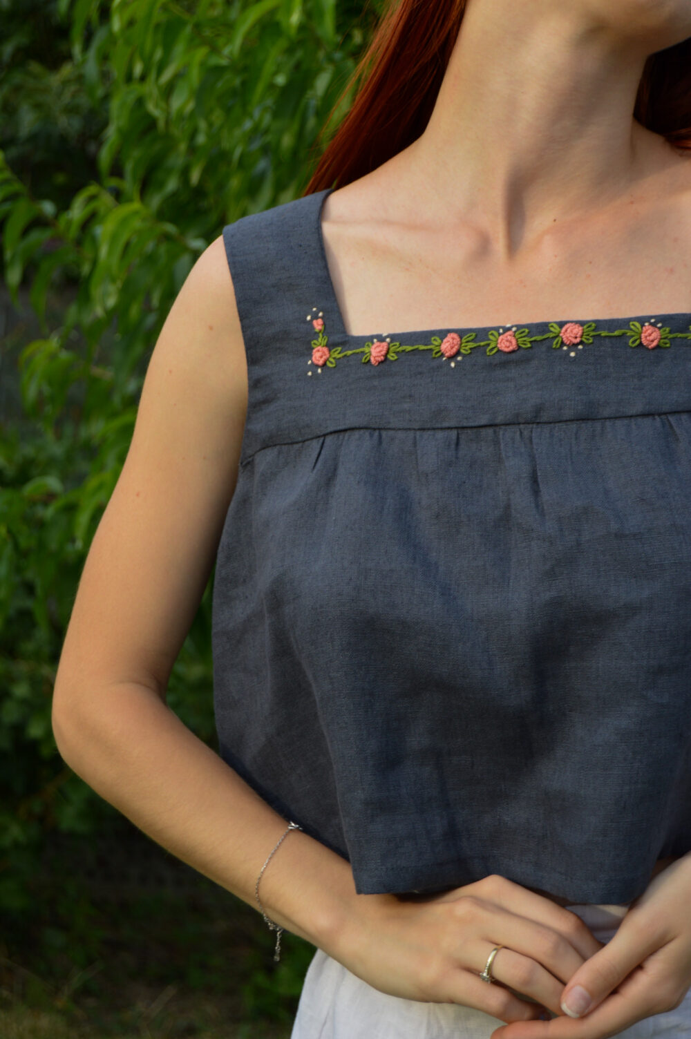 Holly Hand Embroidered Crop Top - Image 3