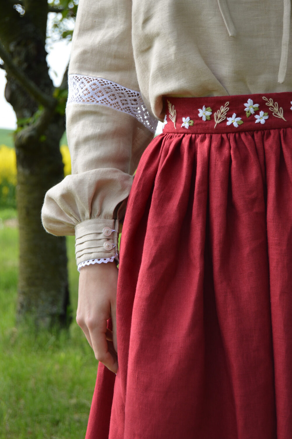 Belle Hand Embroidered Skirt - Image 8