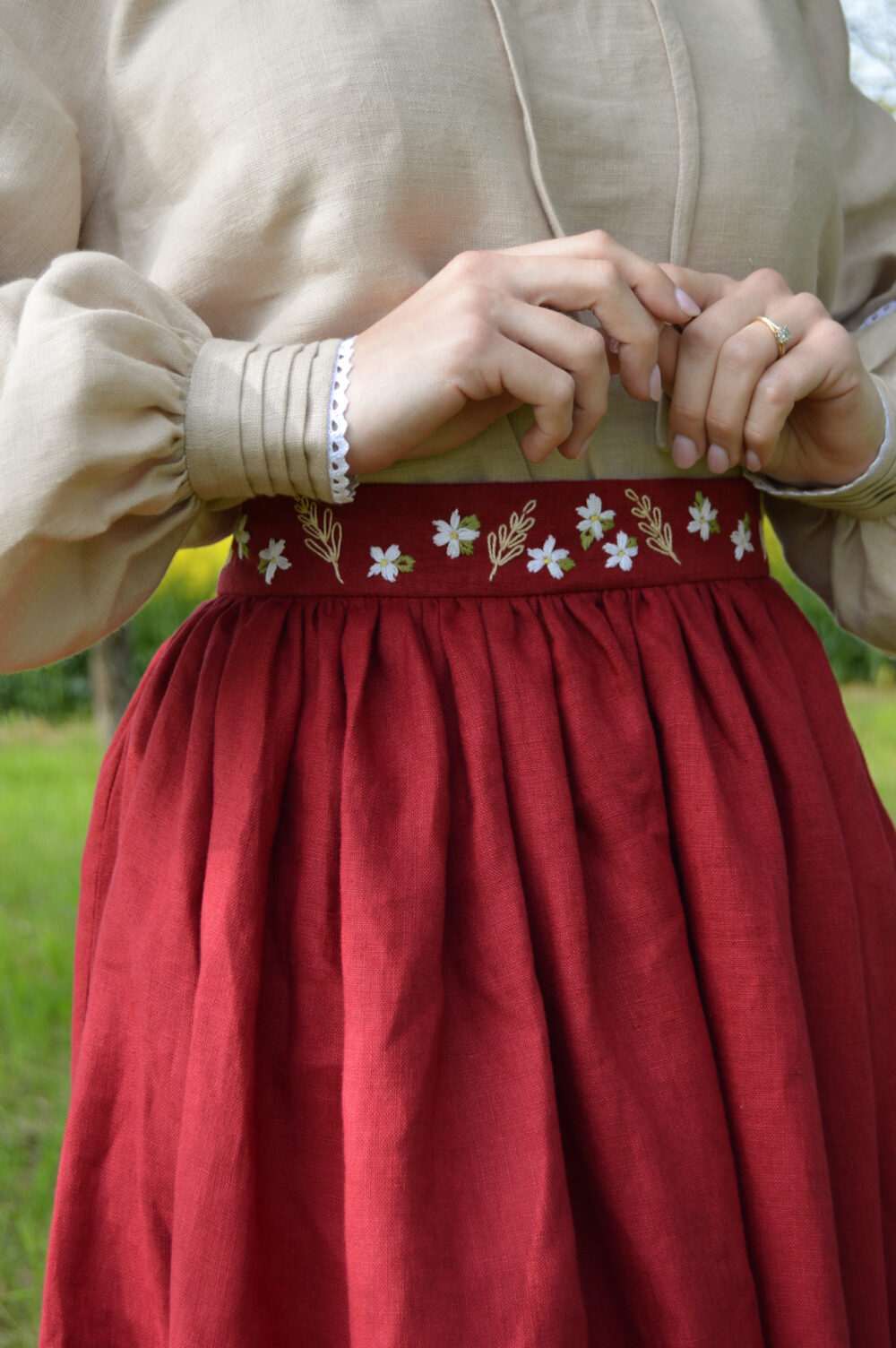 Belle Hand Embroidered Skirt