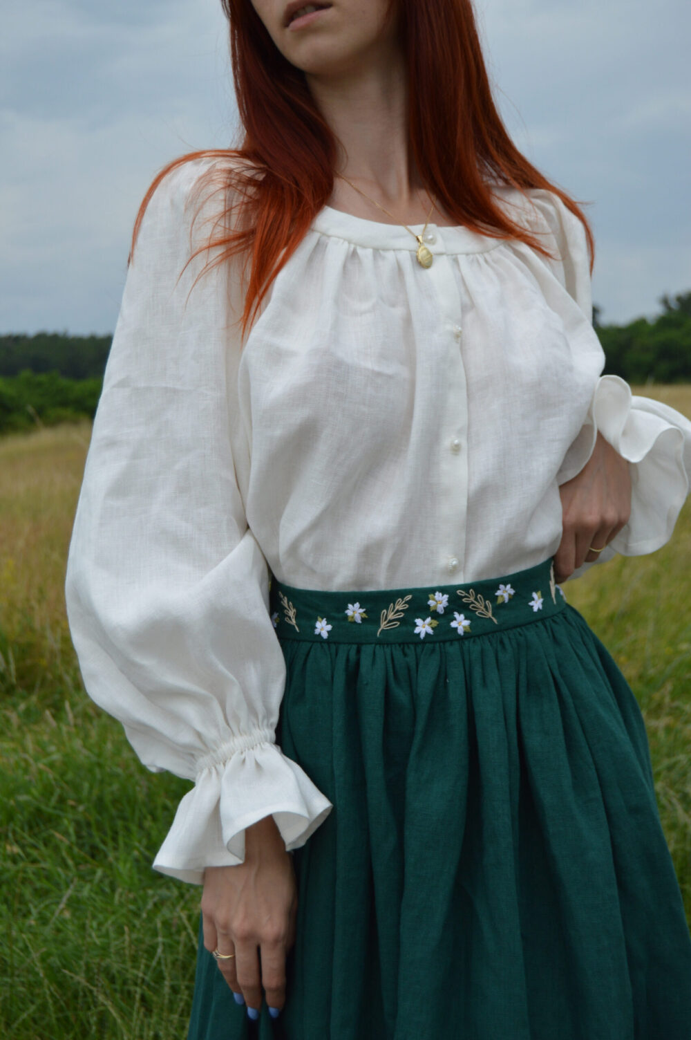 Belle Hand Embroidered Skirt - Image 4