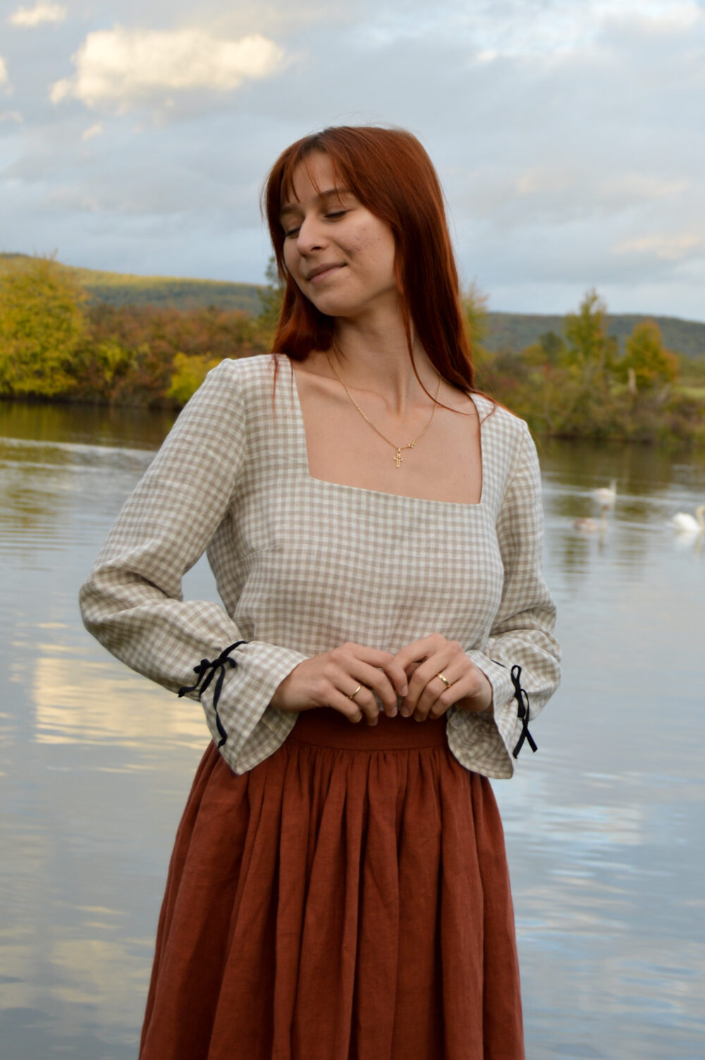 Amber Blouse with Square Neckline